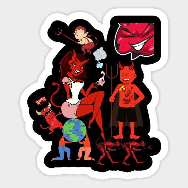 Devil World Sticker by Royalswisss